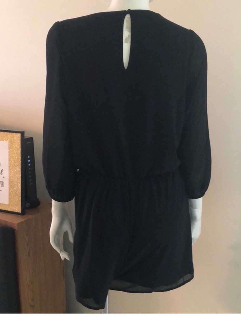 Lulu's Black Wrap-Front Jumpsuit - Picture 3 of 4